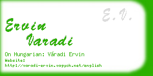 ervin varadi business card